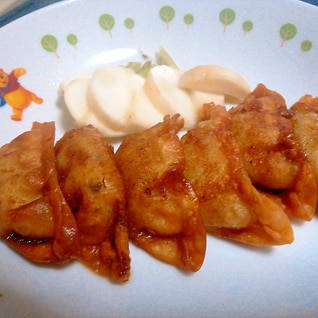 焼き餃子の揚げ餃子